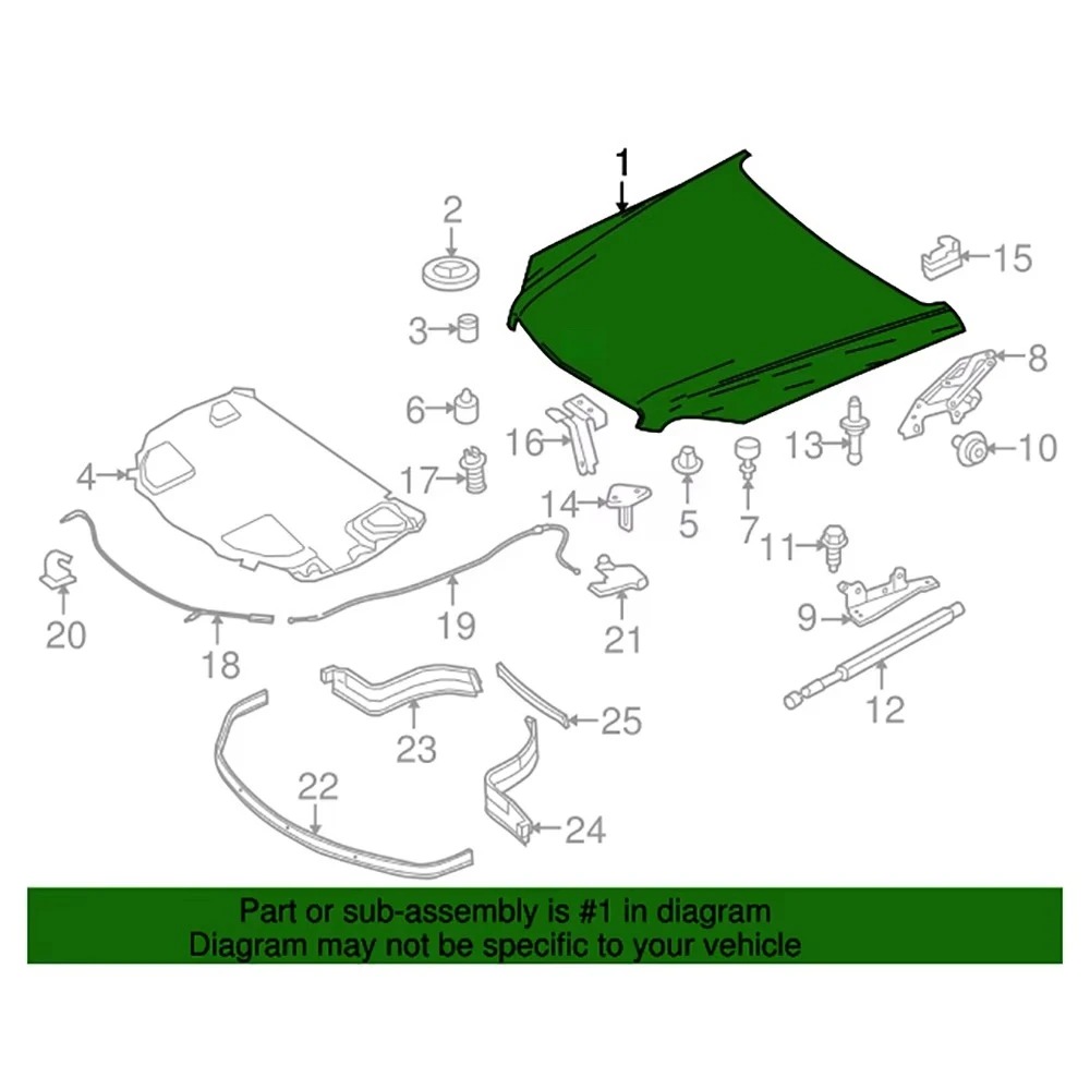 2016 to 2023 GLC X253 W253 Hot Selling Replaced Aluminum Car Engine Hood Bonnet 2538800157